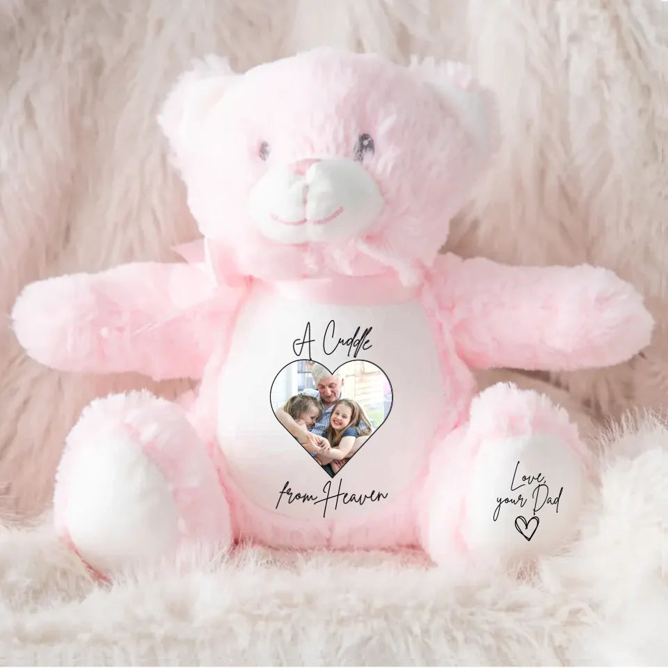 Personalised Cuddle Bear In Our Heart Memorial Plush Toy Oh my Valentine